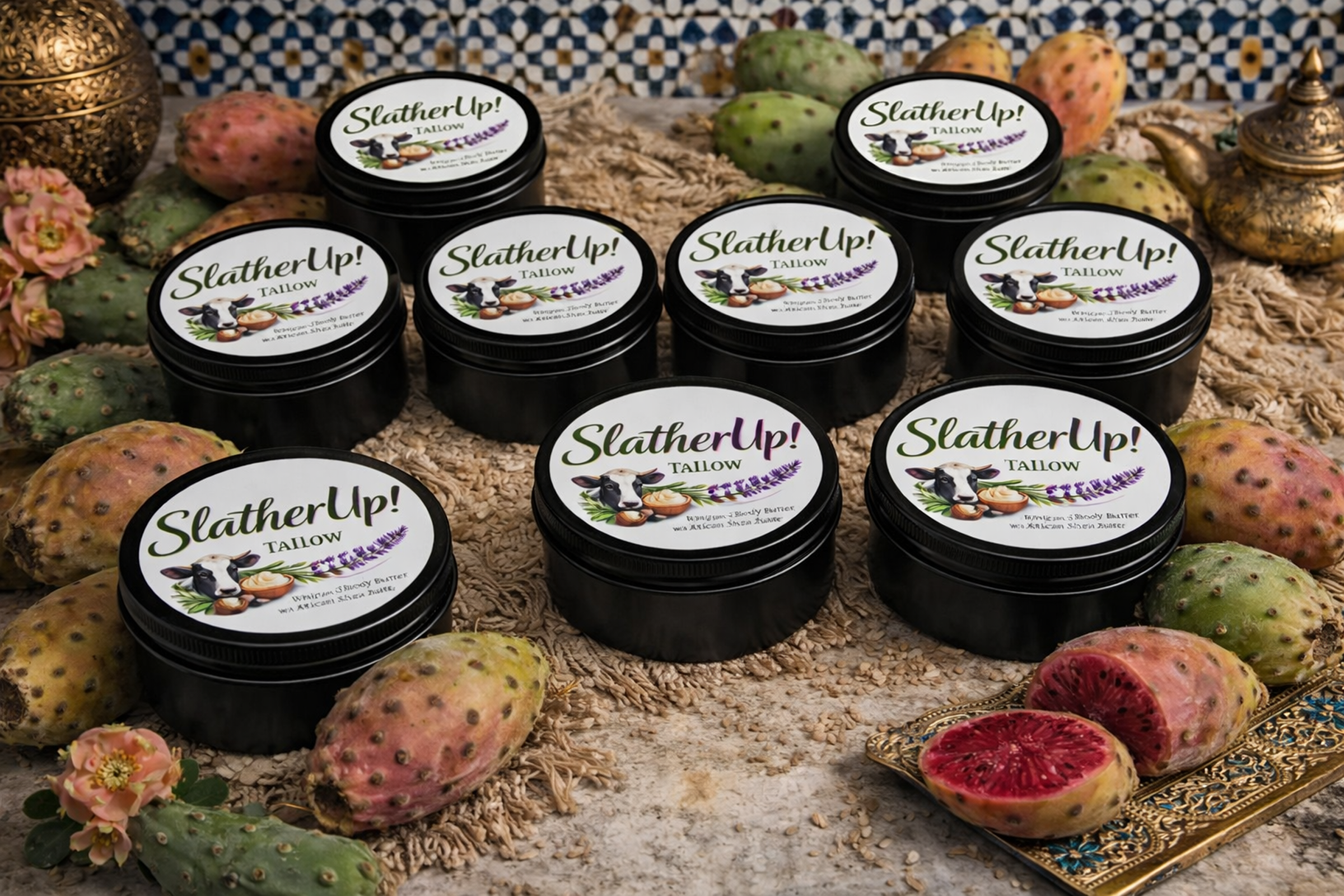 SlatherUp! Tallow jars and prickly pears
